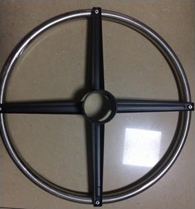 Круглый металлический упор для ног